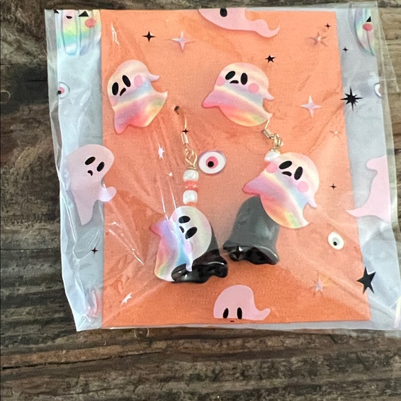 Handmade Ghost Dangle Earrings $8 or 3 for $15 - Picture 3 of 3